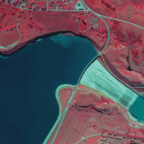 Aerial CIR Scan of Spillway