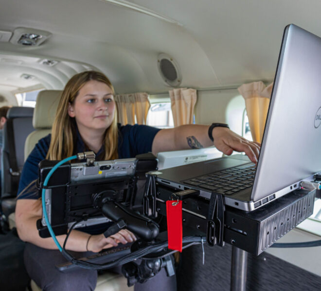 Casey operating equipment on 95West Cessna 208B Grand Caravan