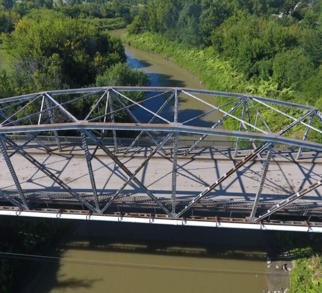 Bridge inspection image with sUAS