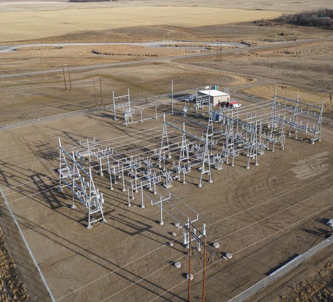 Electric Substation Utility Aerial