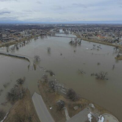 Flooding aerial image