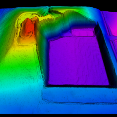 Mining pit surface scan topography