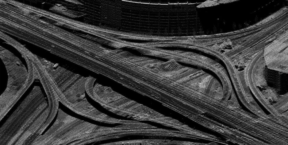 Overpass interchange highway scan