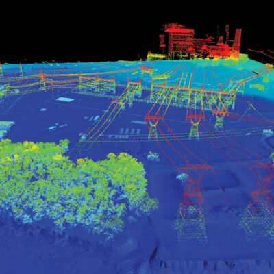 Substation aerial lidar scan