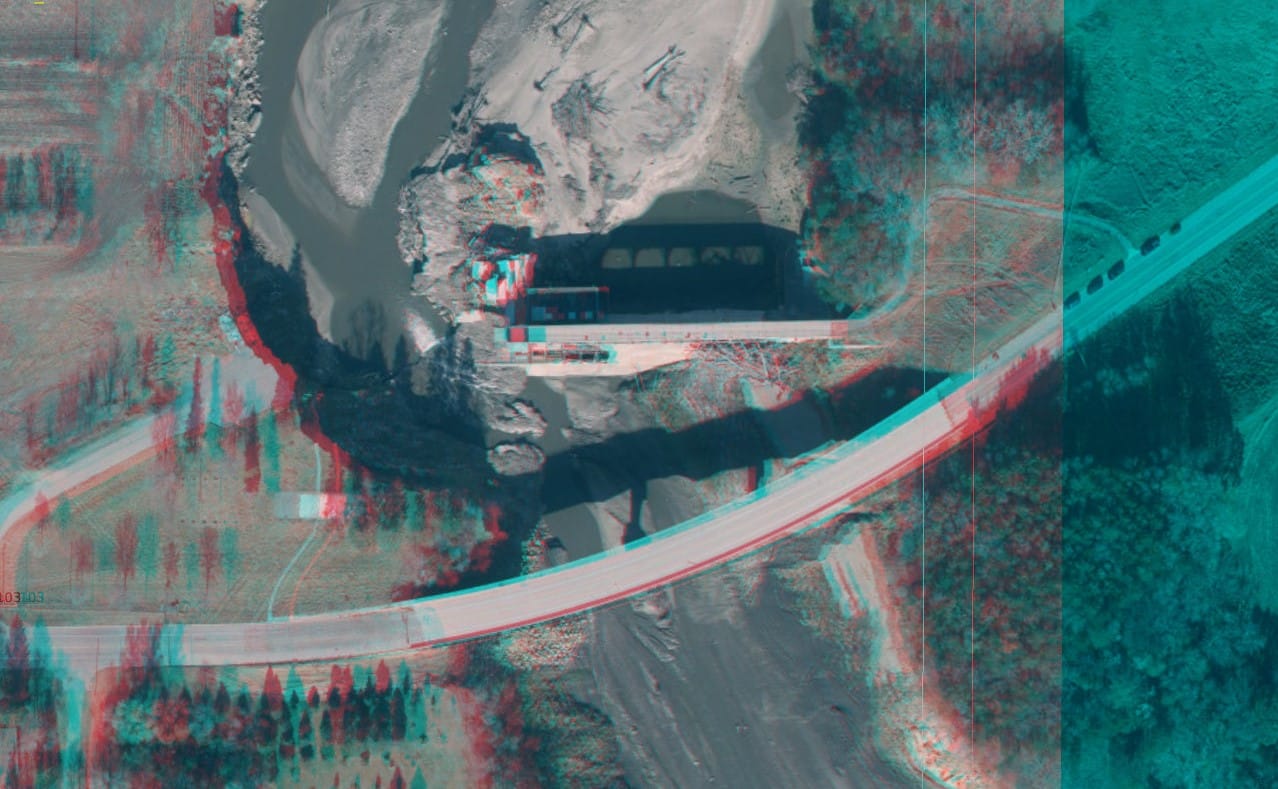3D image of Rapidan Dam after Failure