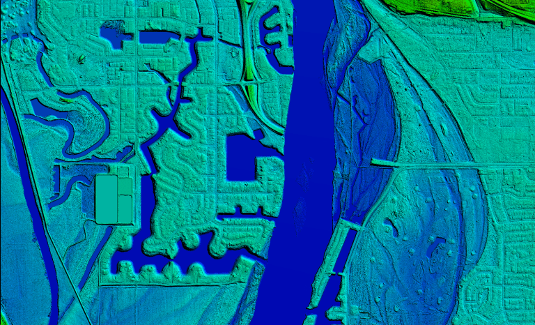 Lidar Data of River Valley