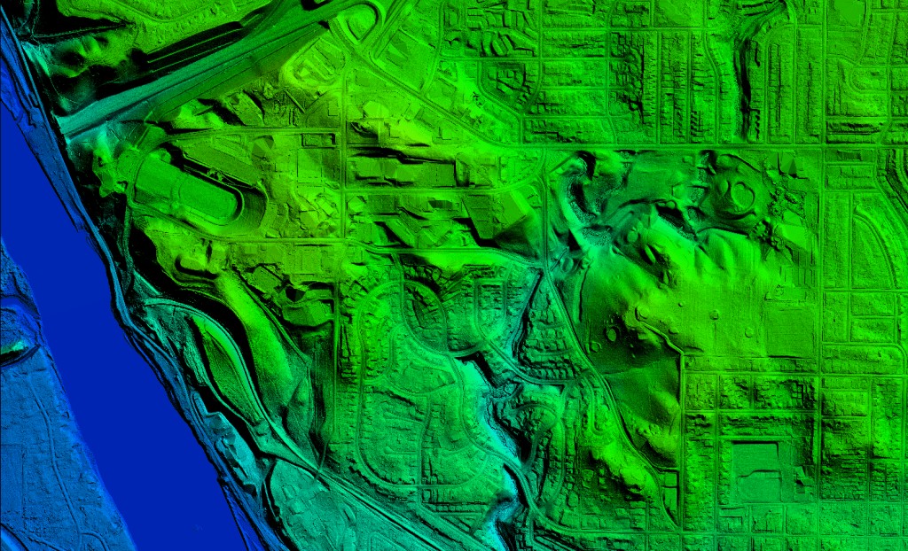 Lidar Data of Campus on Hillside