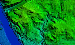 Lidar Data of Campus on Hillside
