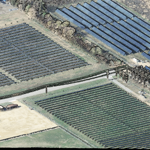 CSAH26 Solar Gardens Lidar Scan with Aerial Imagery