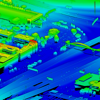Lidar scan of Highway Overpass in Omaha, NE